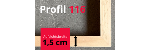 Profil 116 (1,5 cm Aufsicht)