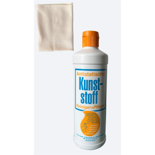 Combiset: Antistatic plastic cleaner and special care cloth