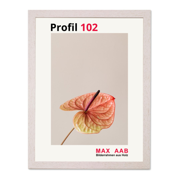 Bestseller Bilderrahmen Massivholz P102 50x70 W.Lasiert Normalglas