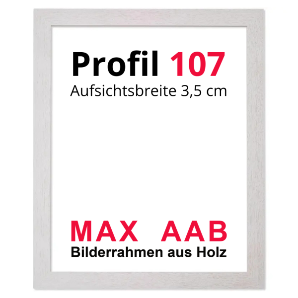 Bilderrahmen aus Massivholz Profil 107 Aufsicht 3,5 cm