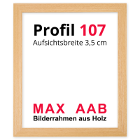 Bilderrahmen aus Massivholz Sonderformate Profil 107