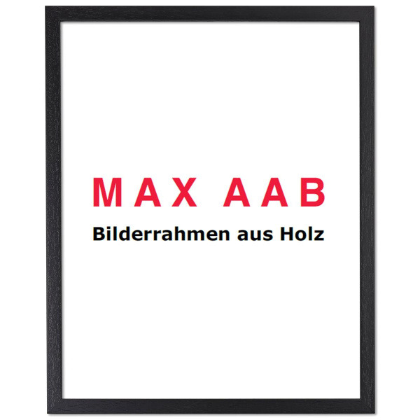SF Bilderrahmen Massivholz Profil 102 30x40 Schwarz Normalglas
